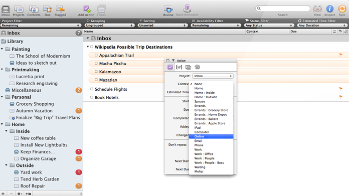 OmniFocus Screenshot